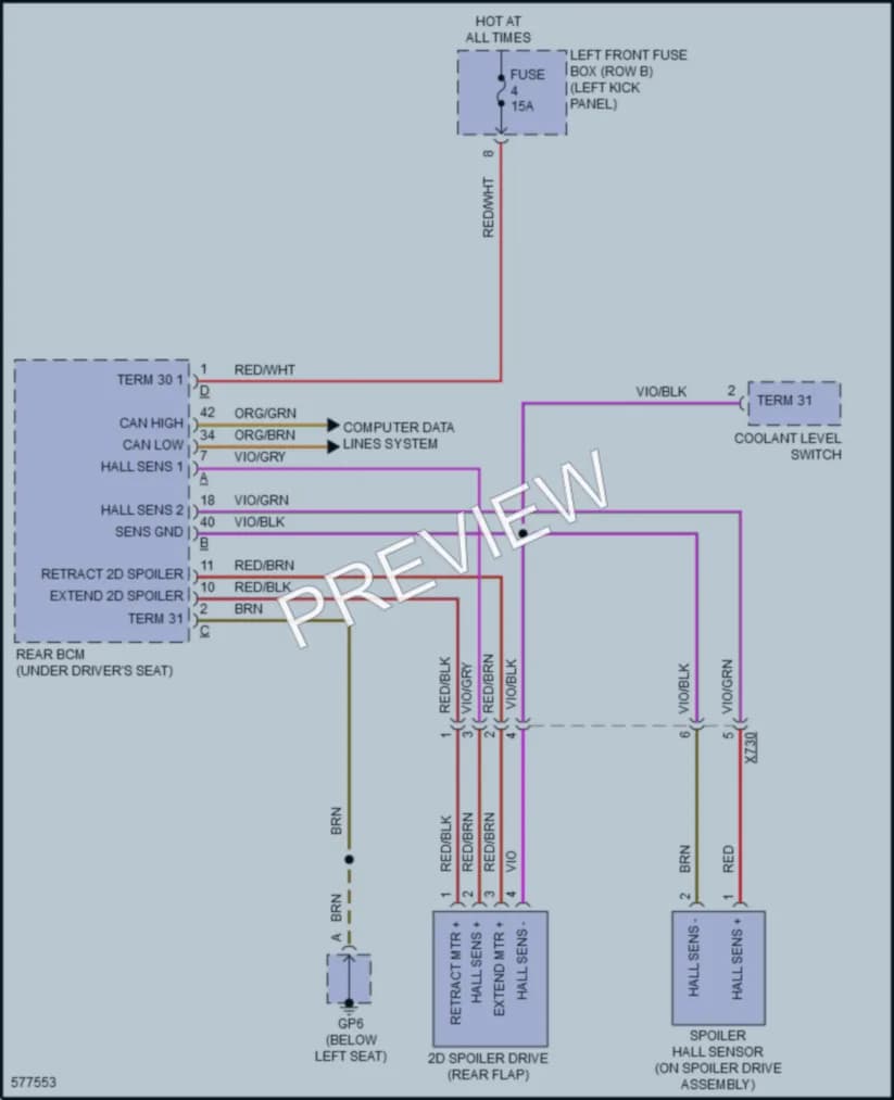 2017 Porsche 718Boxster Active Bodyworks wiring diagram preview