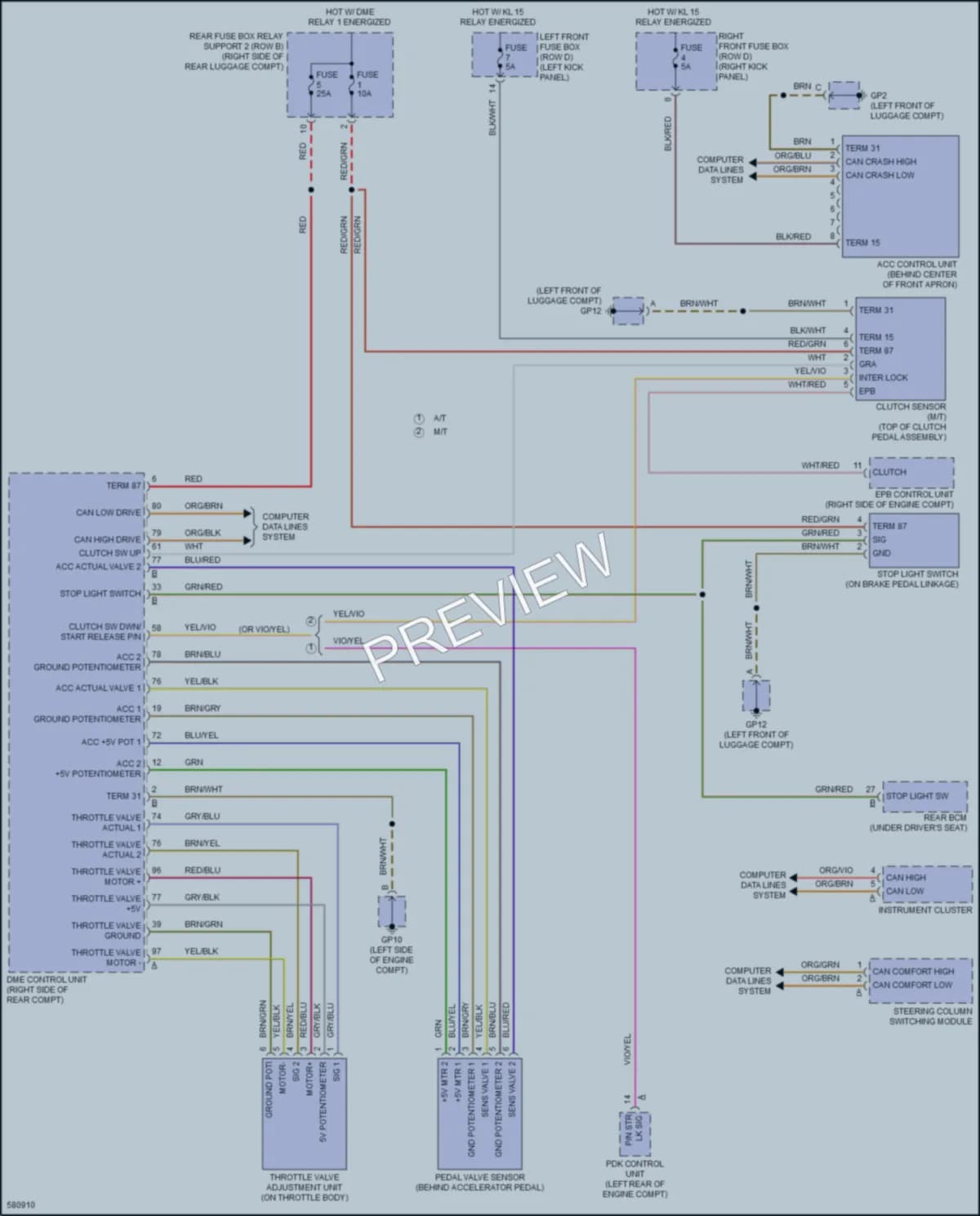2017 Porsche 718Boxster Cruise Control wiring diagram preview