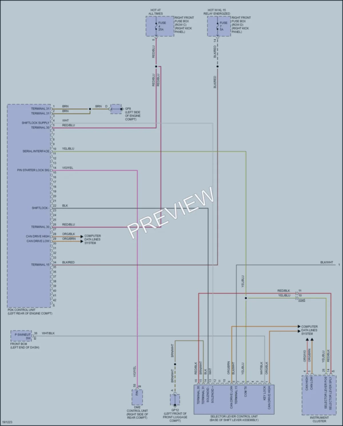 2017 Porsche 718Boxster Transmission wiring diagram preview