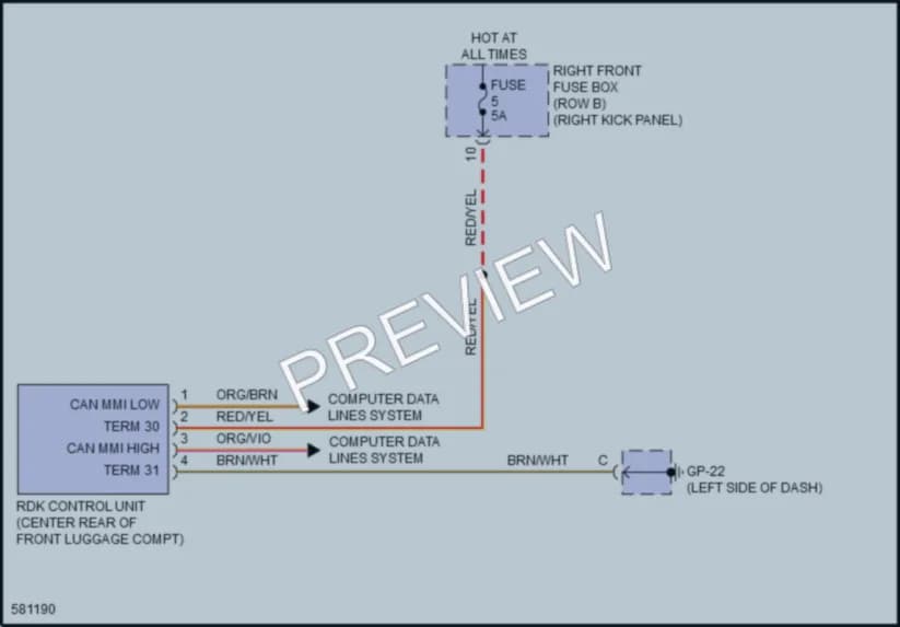 2017 Porsche 718Boxster Warning Systems wiring diagram preview