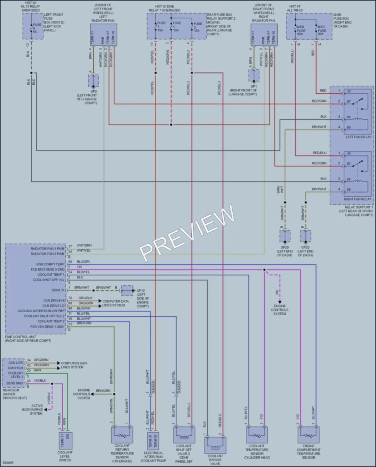 2017 Porsche 718Cayman Cooling Fan wiring diagram preview