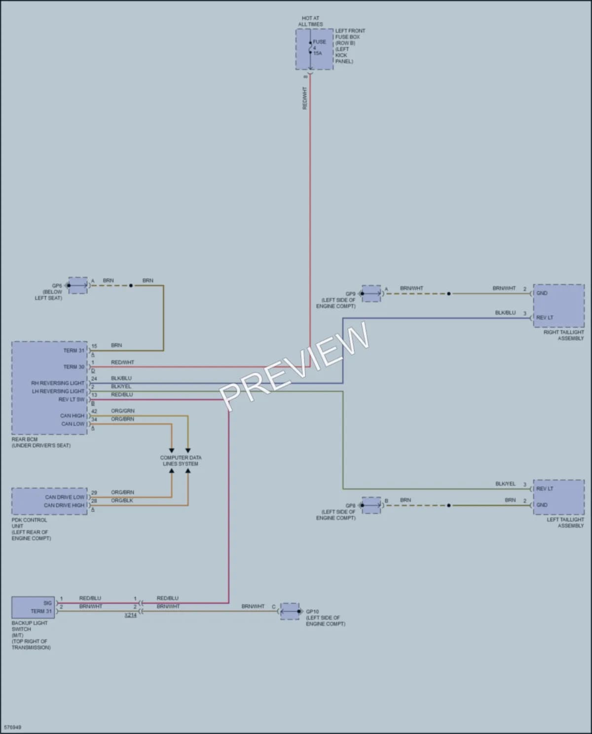 2017 Porsche 718Cayman Exterior Lights wiring diagram preview