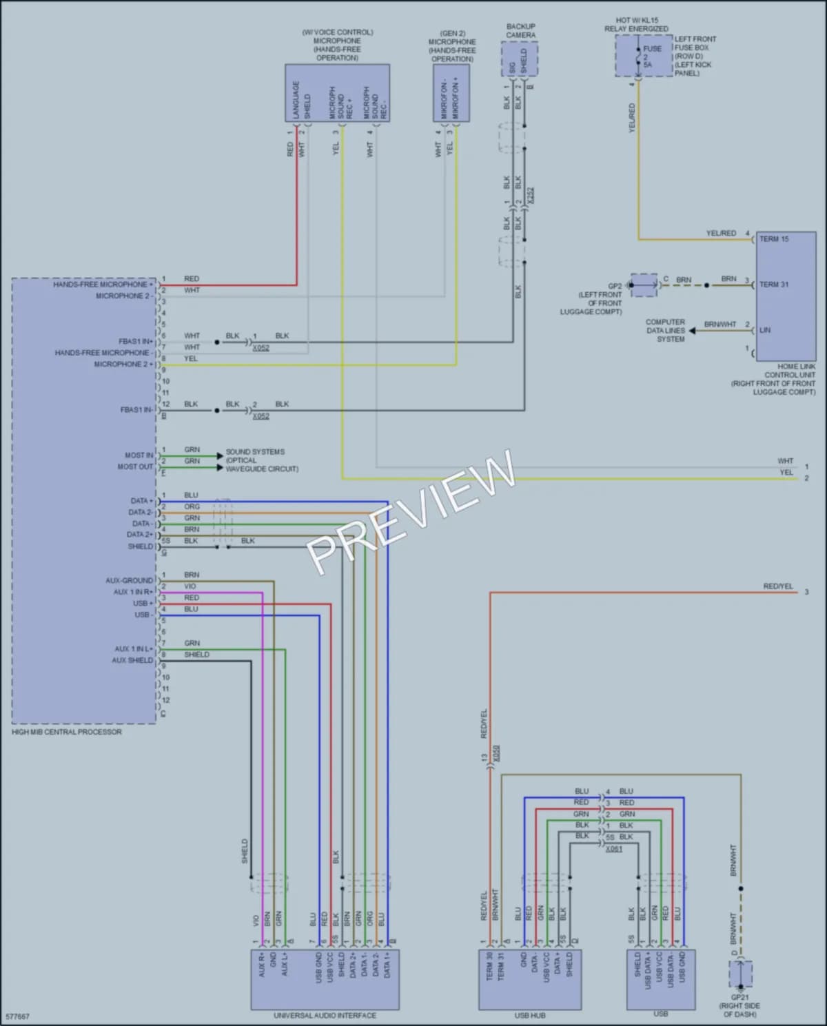 2017 Porsche 718Cayman Radio wiring diagram preview