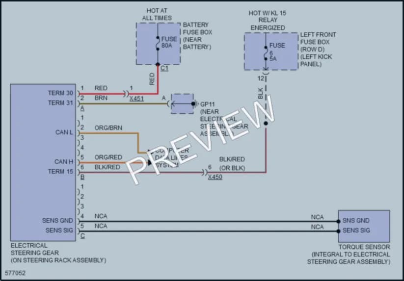 2017 Porsche 911 Electronic Power Steering wiring diagram preview