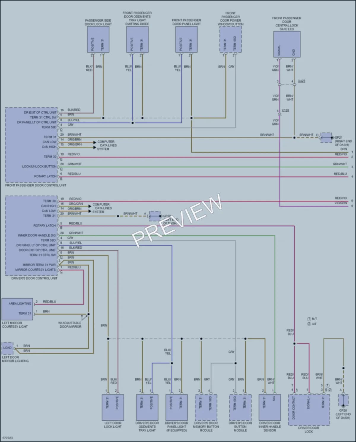 2017 Porsche 911 Interior Lights wiring diagram preview