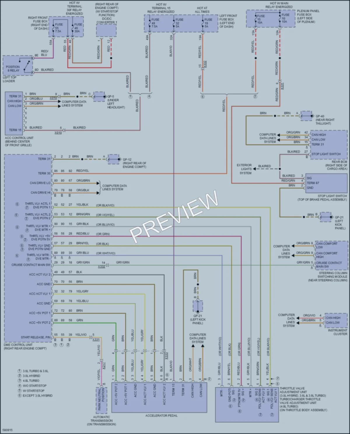 2017 Porsche Cayenne Cruise Control wiring diagram preview