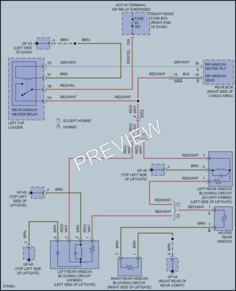 2017 Porsche Cayenne Defoggers wiring diagram preview