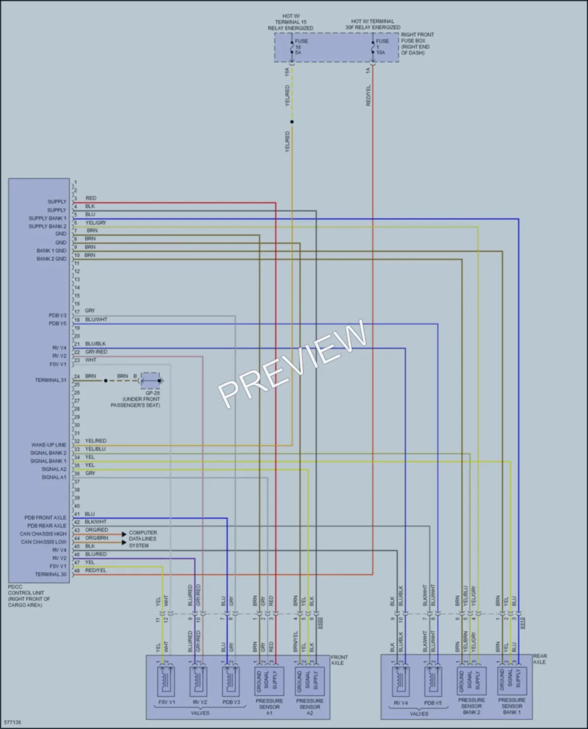 2017 Porsche Cayenne Electronic Suspension wiring diagram preview