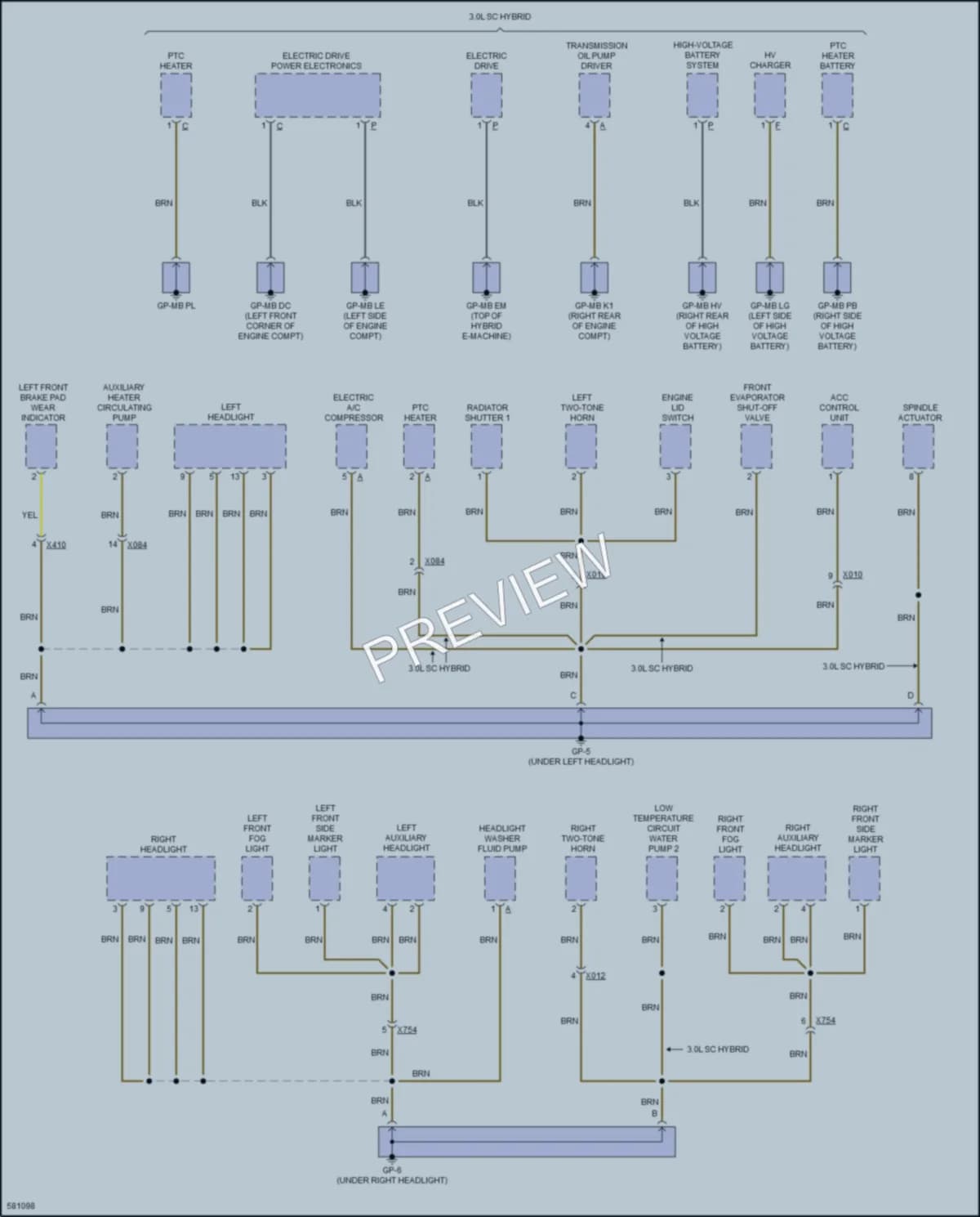 2017 Porsche CayenneHybrid Ground Distribution wiring diagram preview