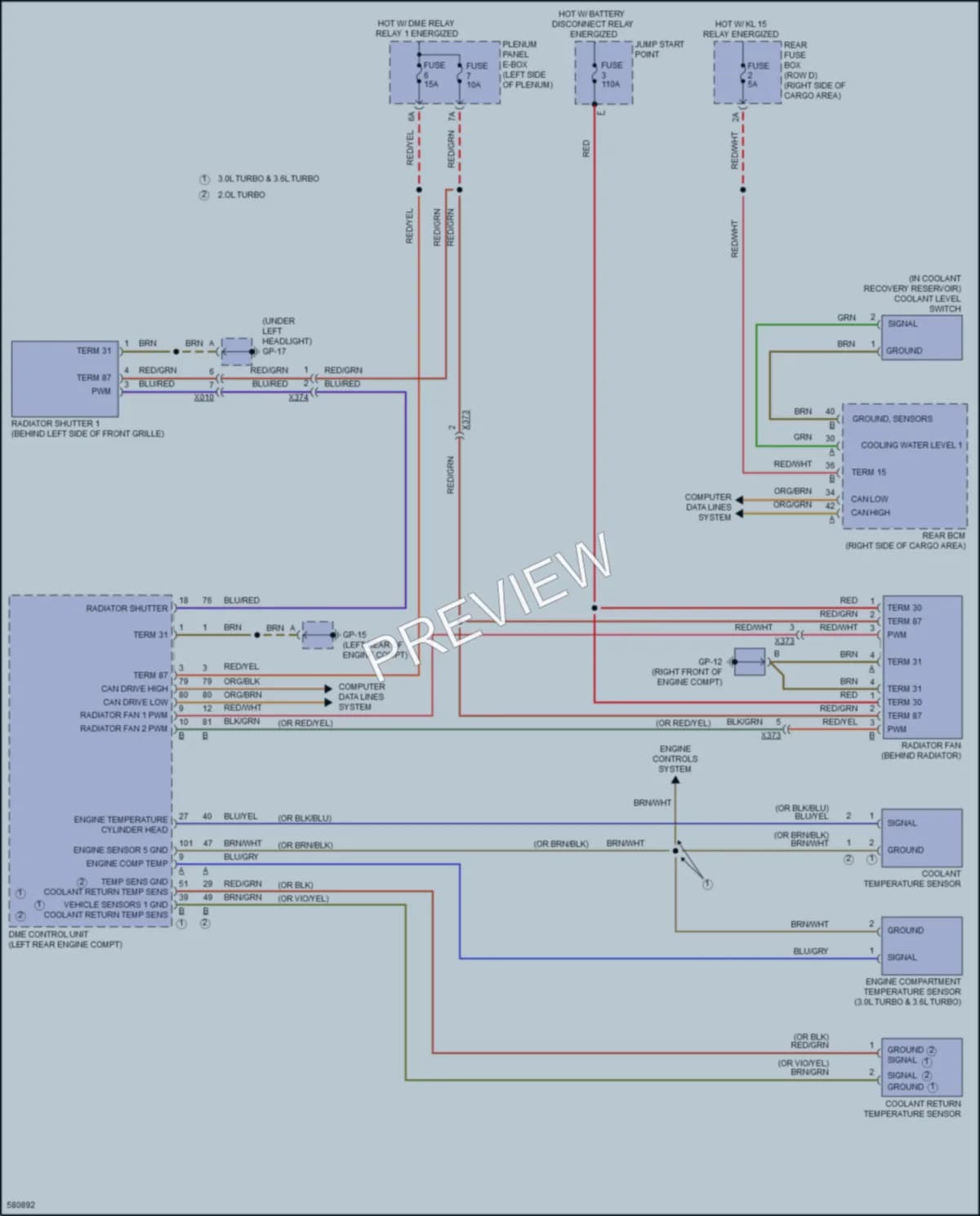 2017 Porsche Macan Cooling Fan wiring diagram preview