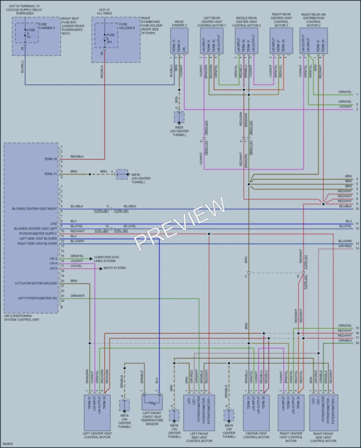2017 Porsche Panamera Air Conditioning wiring diagram preview