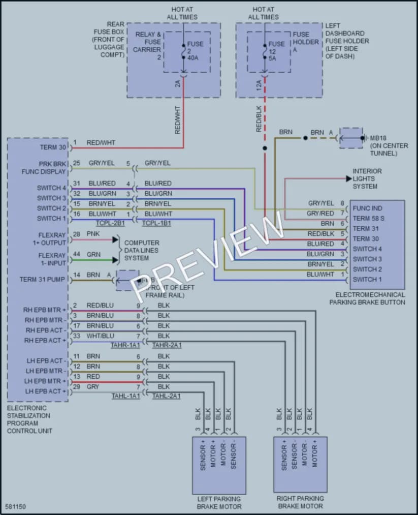 2017 Porsche Panamera Shift Interlock wiring diagram preview