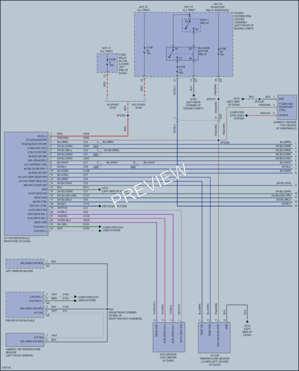 2017 Ram 1500Pickup Air Conditioning wiring diagram preview