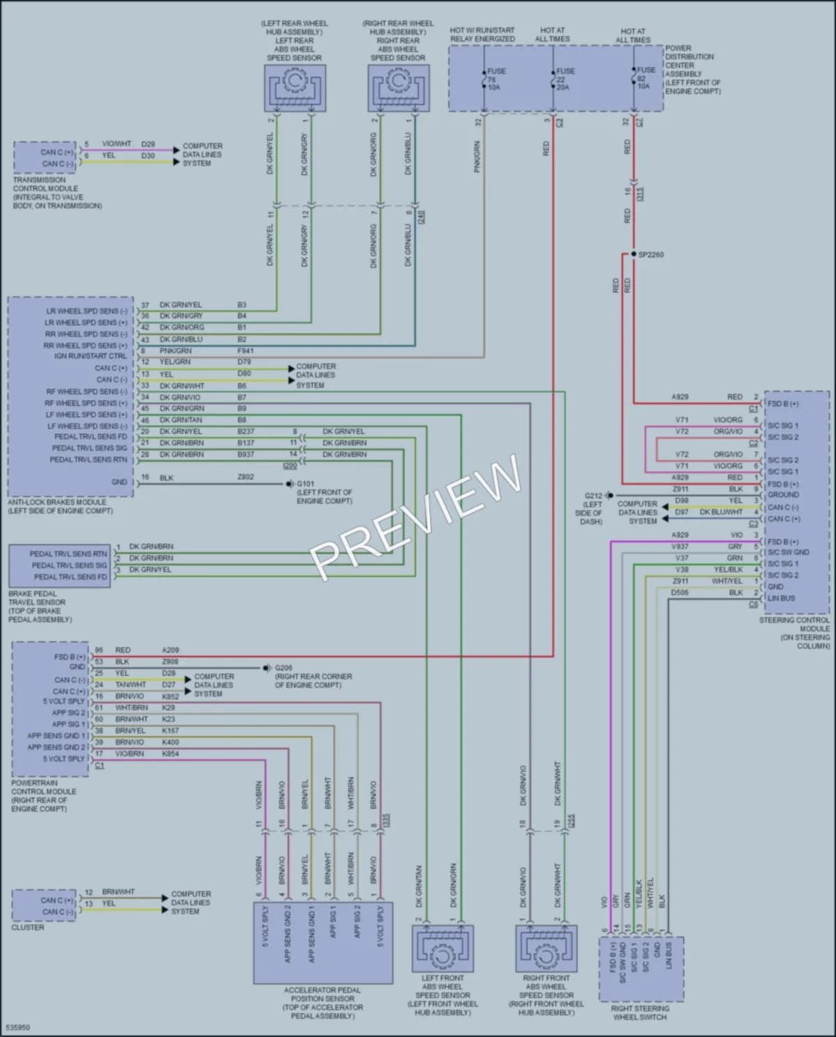 2017 Ram 1500Pickup Cruise Control wiring diagram preview