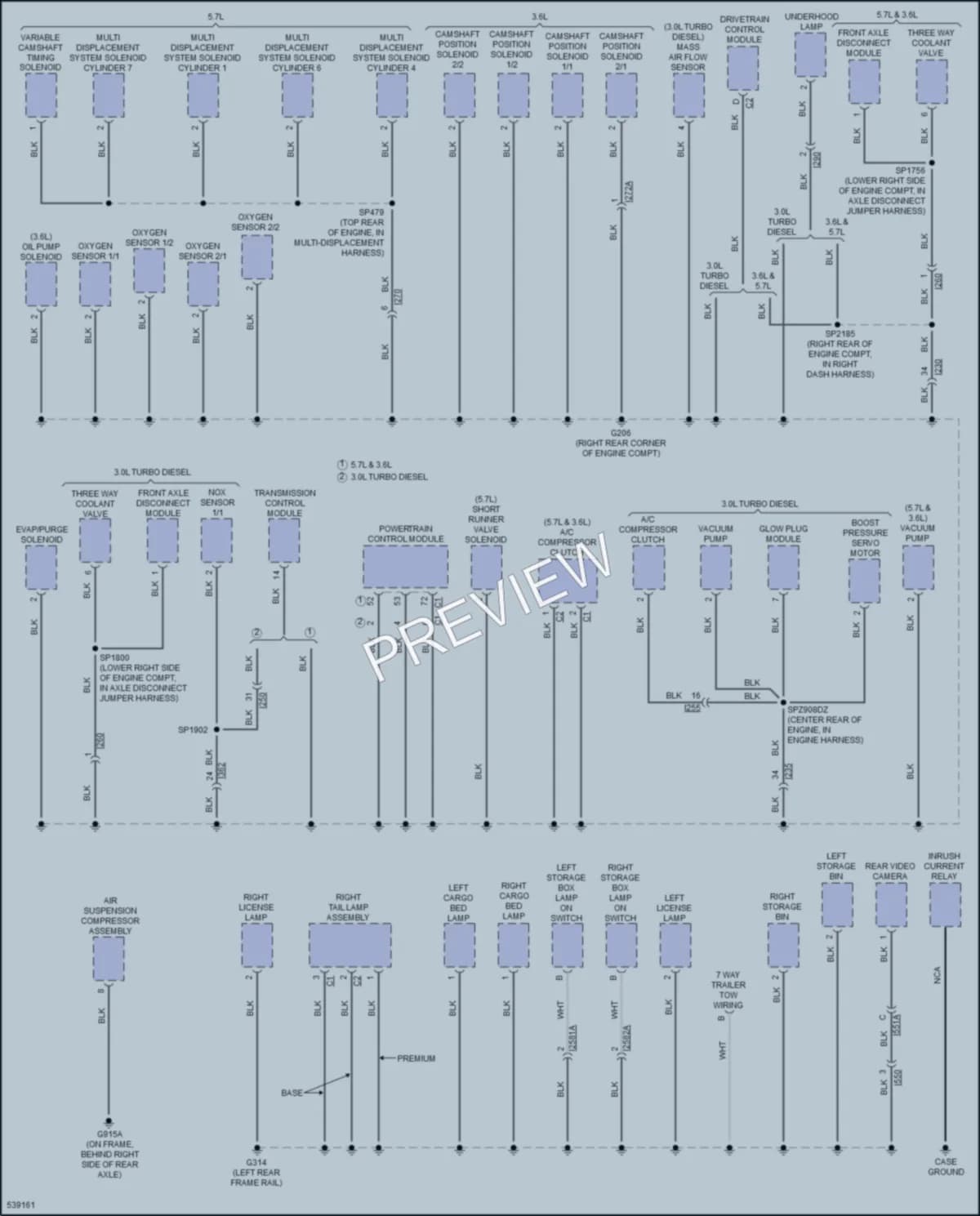 2017 Ram 1500Pickup Ground Distribution wiring diagram preview