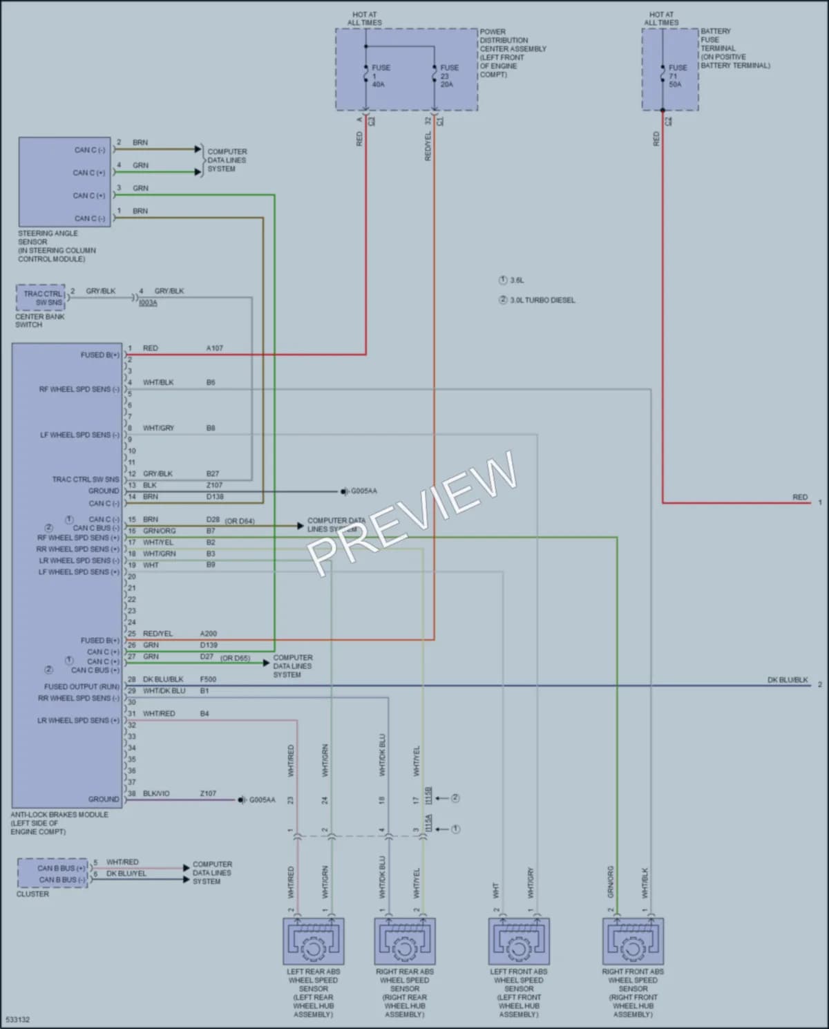 2017 Ram 1500ProMaster Anti Lock Brakes wiring diagram preview