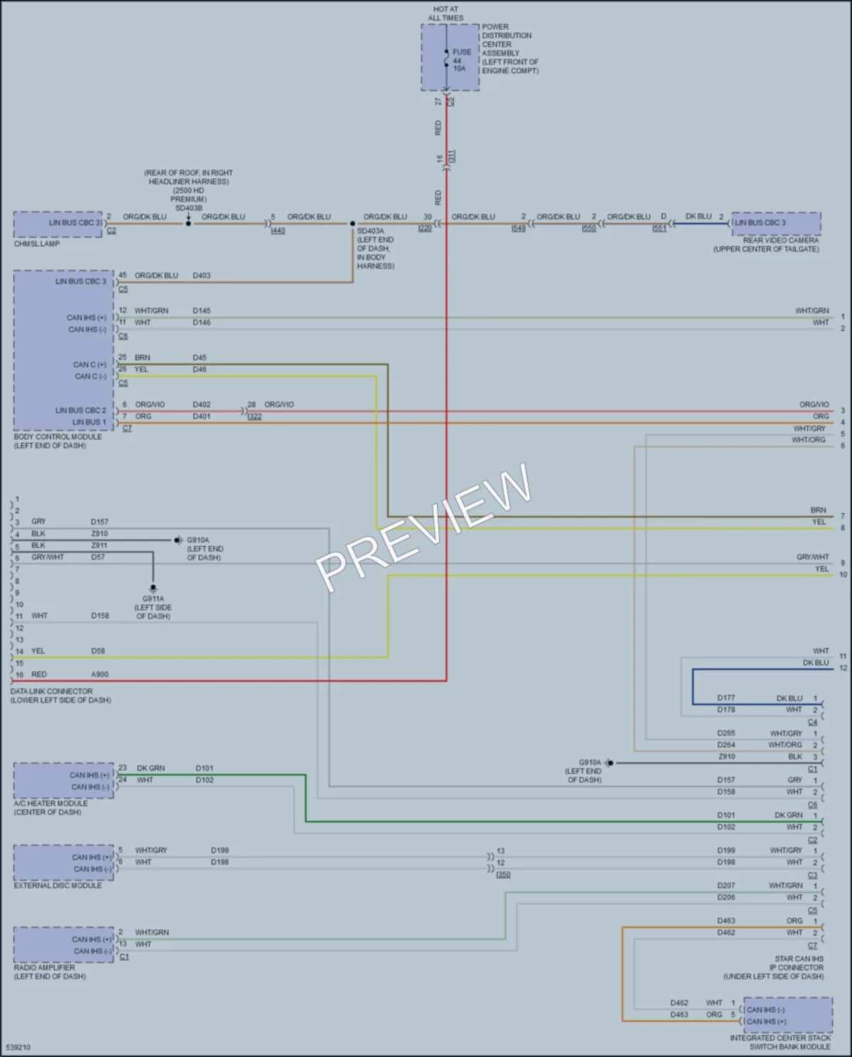 2017 Ram 2500Pickup Computer Data Lines wiring diagram preview