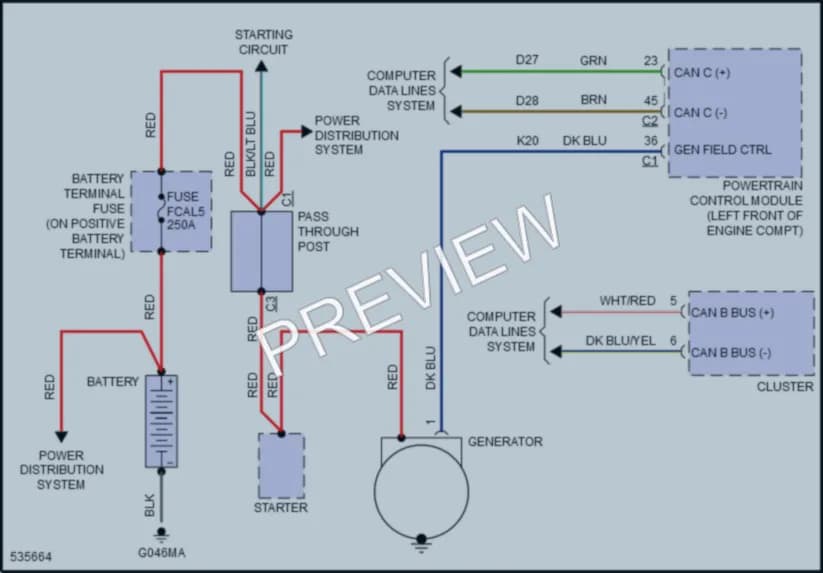2017 Ram 2500ProMaster Starting Charging wiring diagram preview