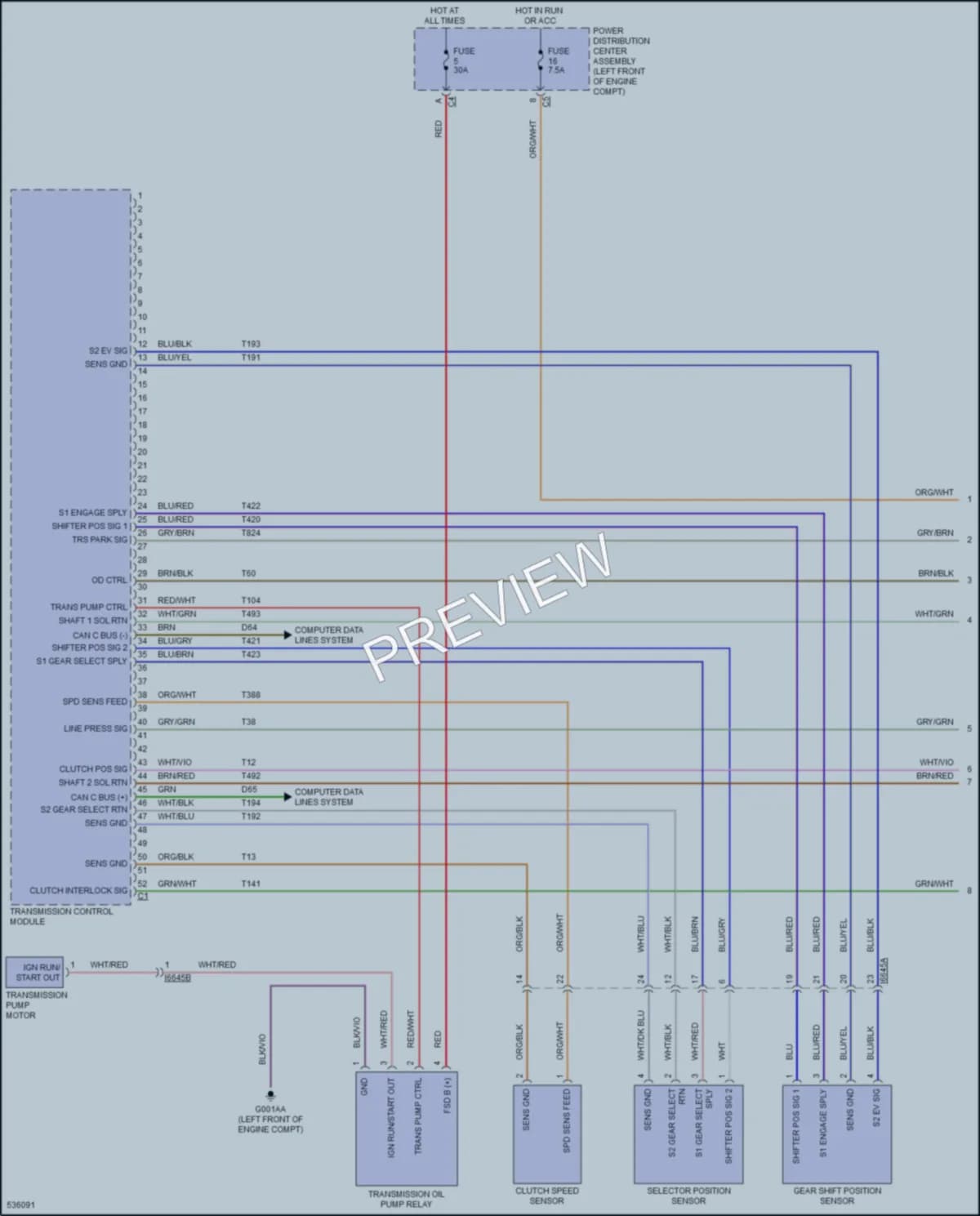 2017 Ram 2500ProMaster Transmission wiring diagram preview