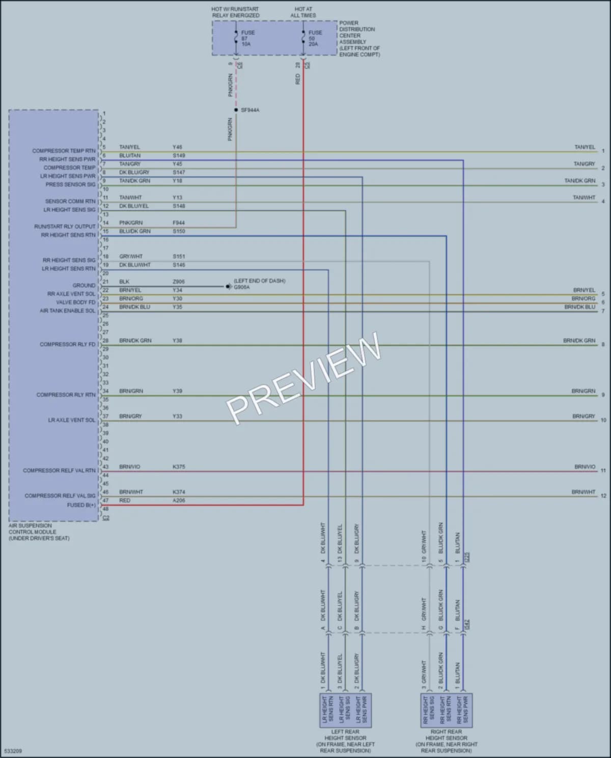 2017 Ram 3500Pickup Electronic Suspension wiring diagram preview