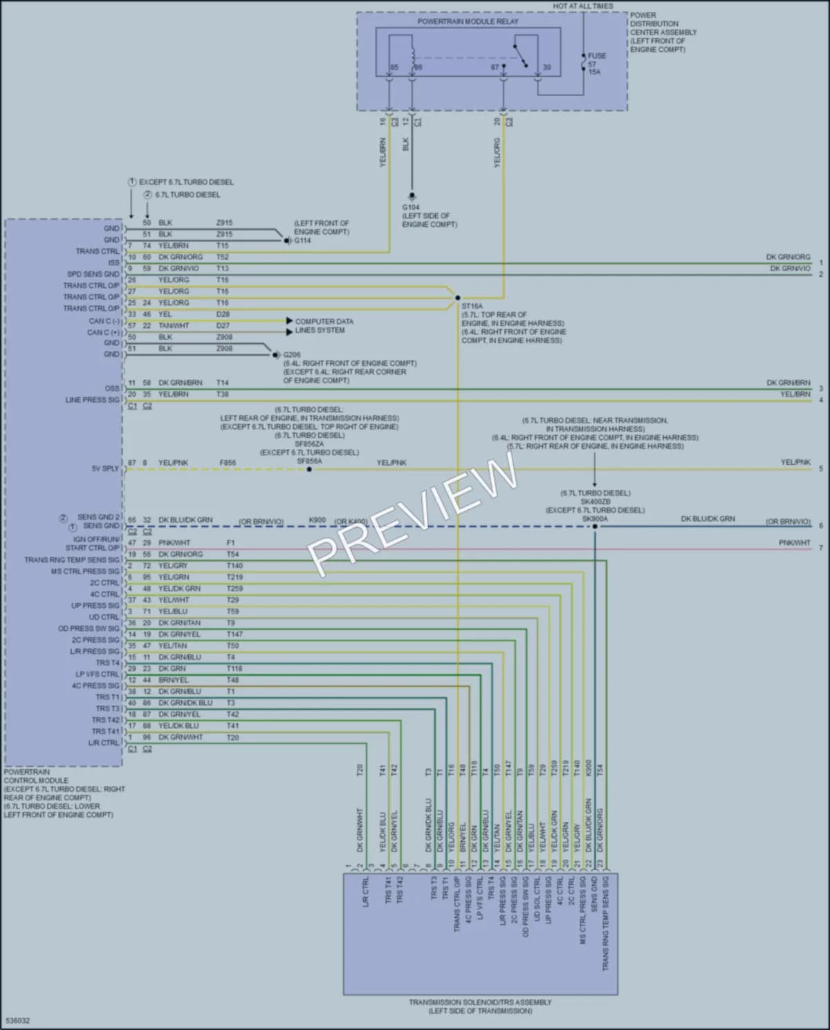 2017 Ram 3500Pickup Transmission wiring diagram preview