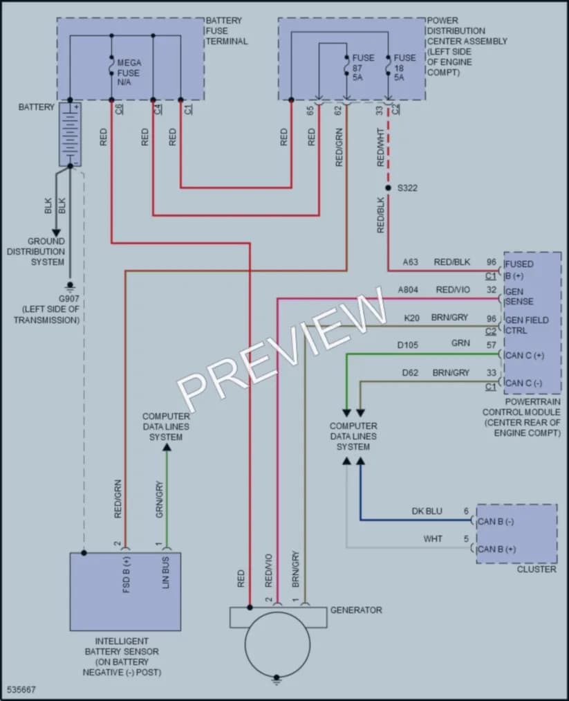 2017 Ram ProMasterCity Starting Charging wiring diagram preview