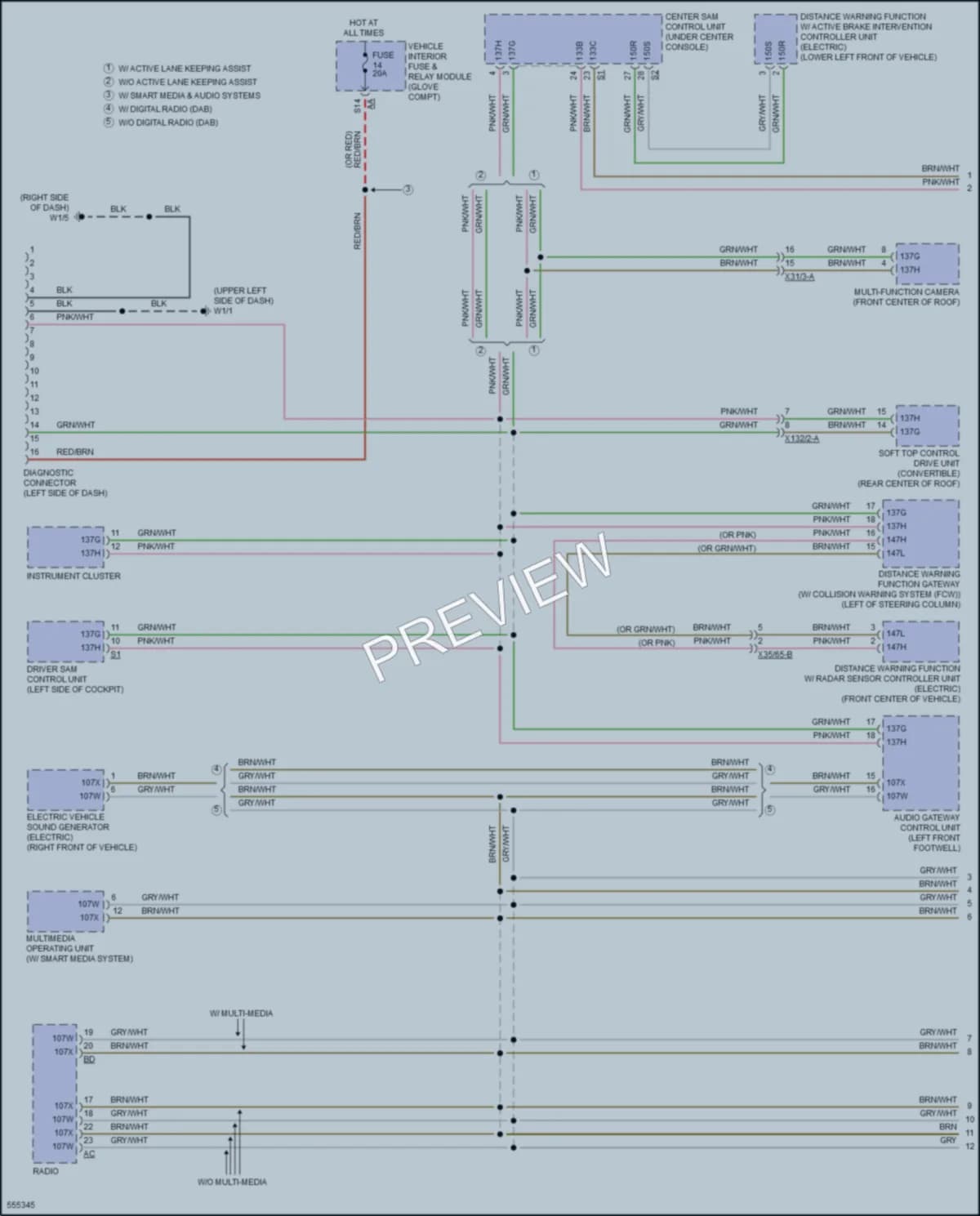 2017 Smart fortwoelectric Computer Data Lines wiring diagram preview