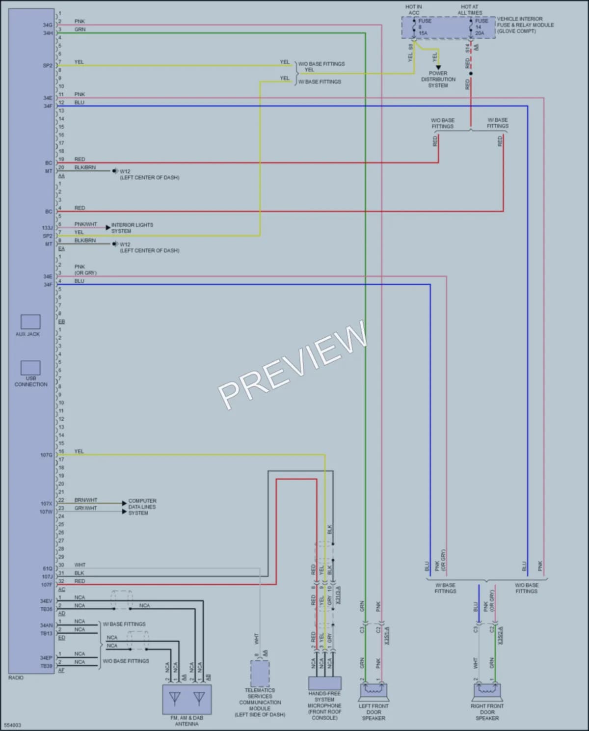 2017 Smart fortwoelectric Radio wiring diagram preview