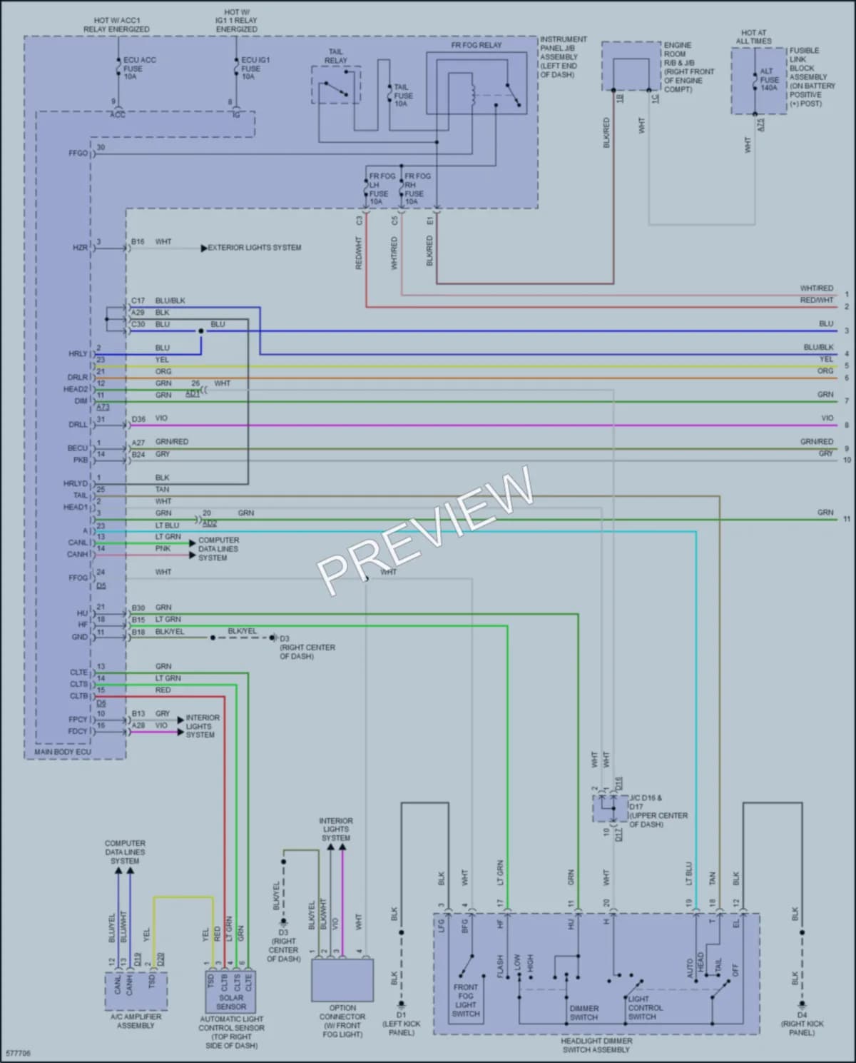 2017 Subaru BRZ Headlights wiring diagram preview