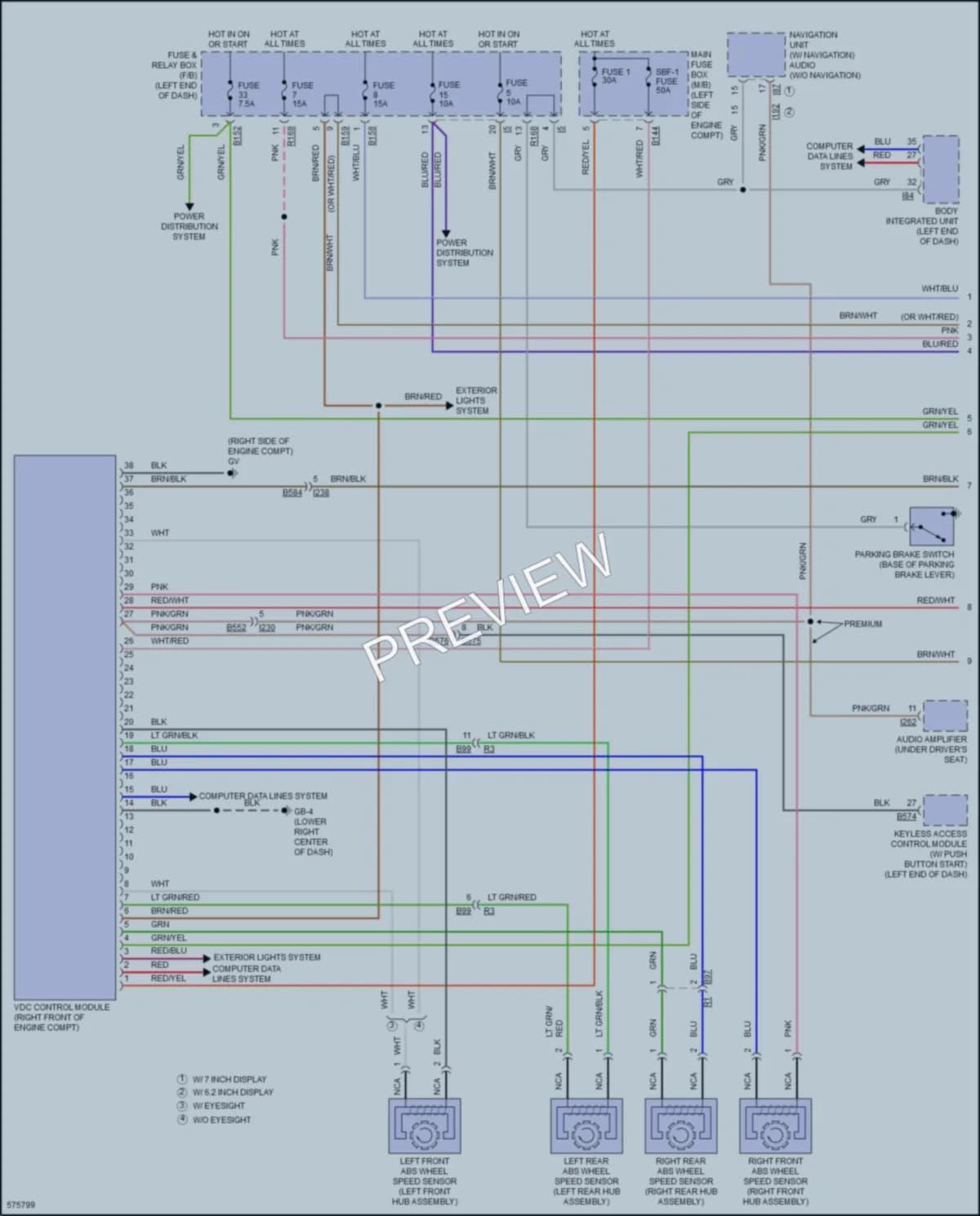 2017 Subaru Forester Anti Lock Brakes wiring diagram preview