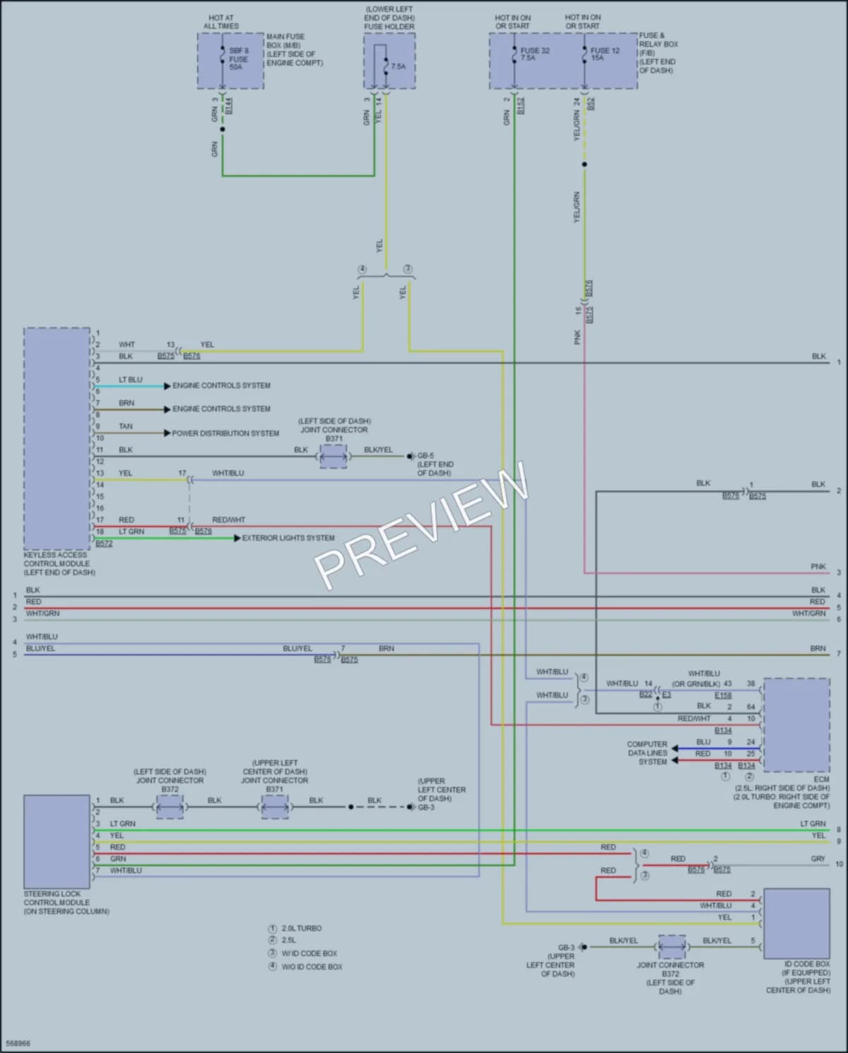 2017 Subaru Forester Anti Theft wiring diagram preview