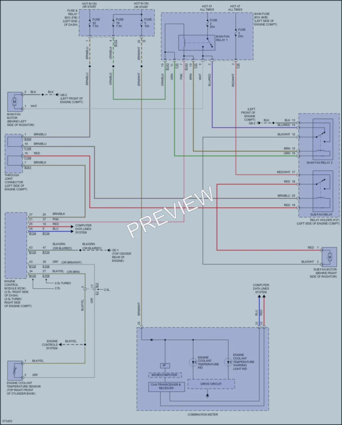 2017 Subaru Forester Cooling Fan wiring diagram preview