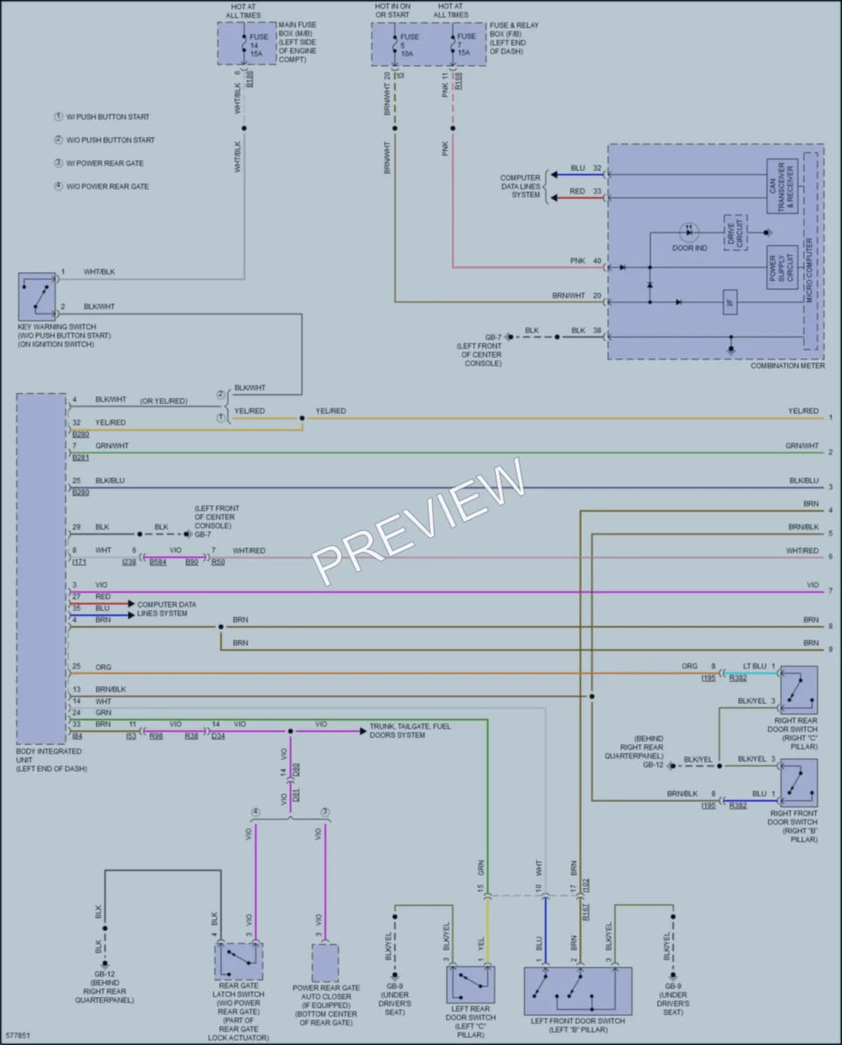 2017 Subaru Forester Interior Lights wiring diagram preview