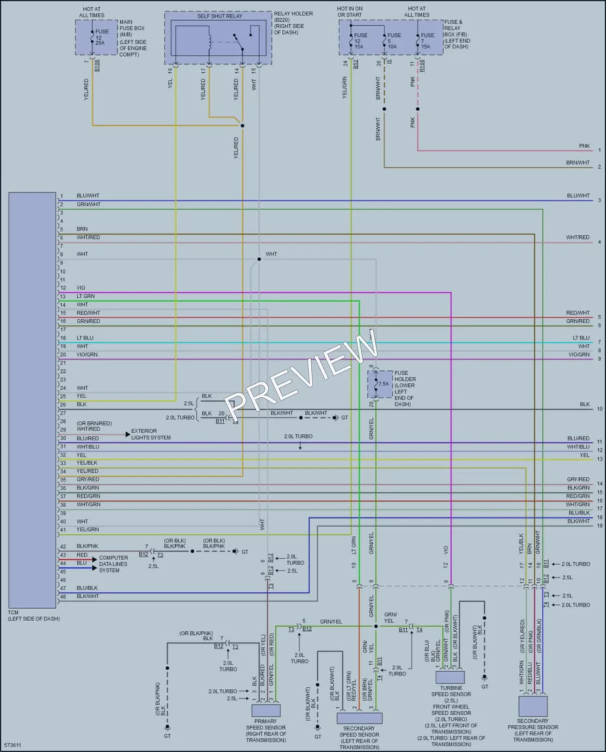 2017 Subaru Forester Transmission wiring diagram preview