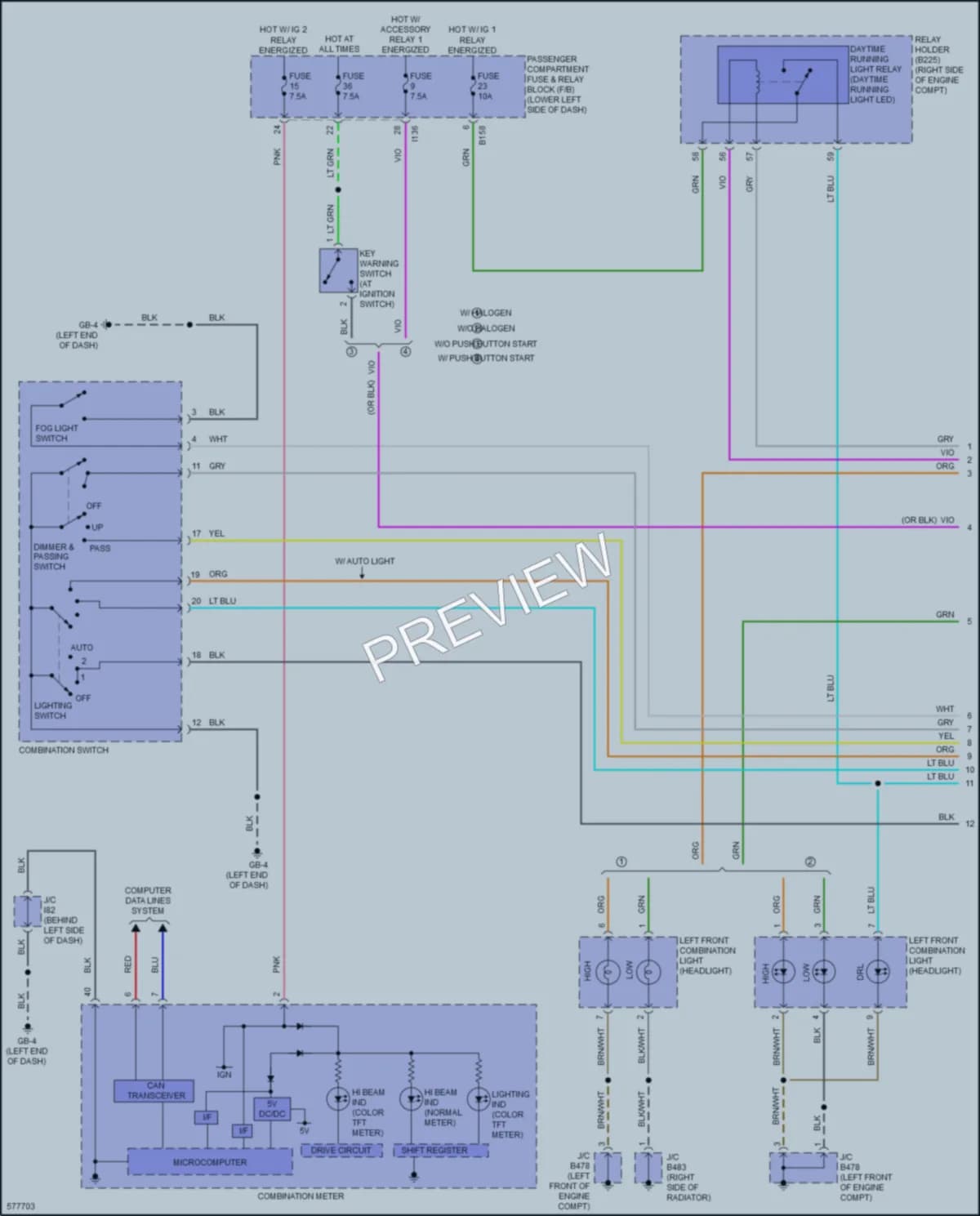 2017 Subaru Impreza Headlights wiring diagram preview