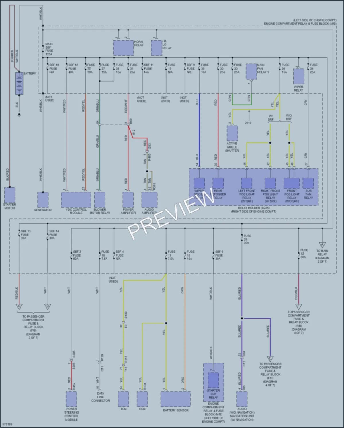 2017 Subaru Impreza Power Distribution wiring diagram preview
