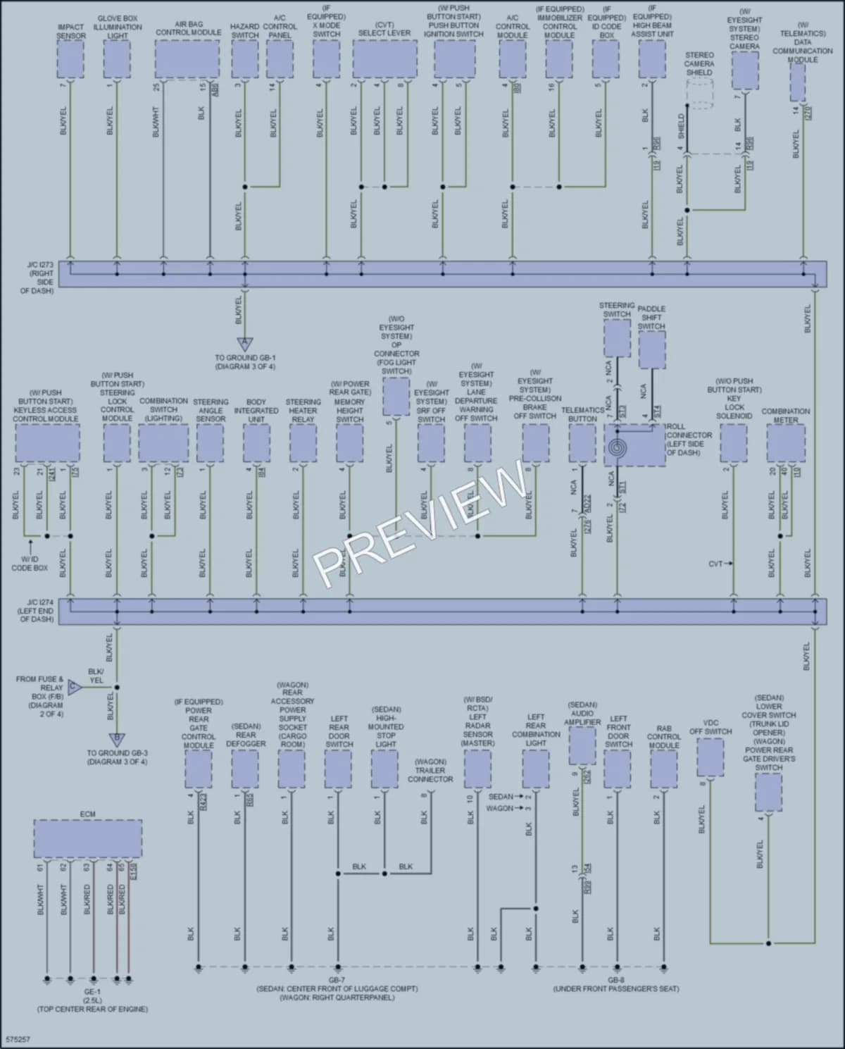 2017 Subaru Legacy Ground Distribution wiring diagram preview