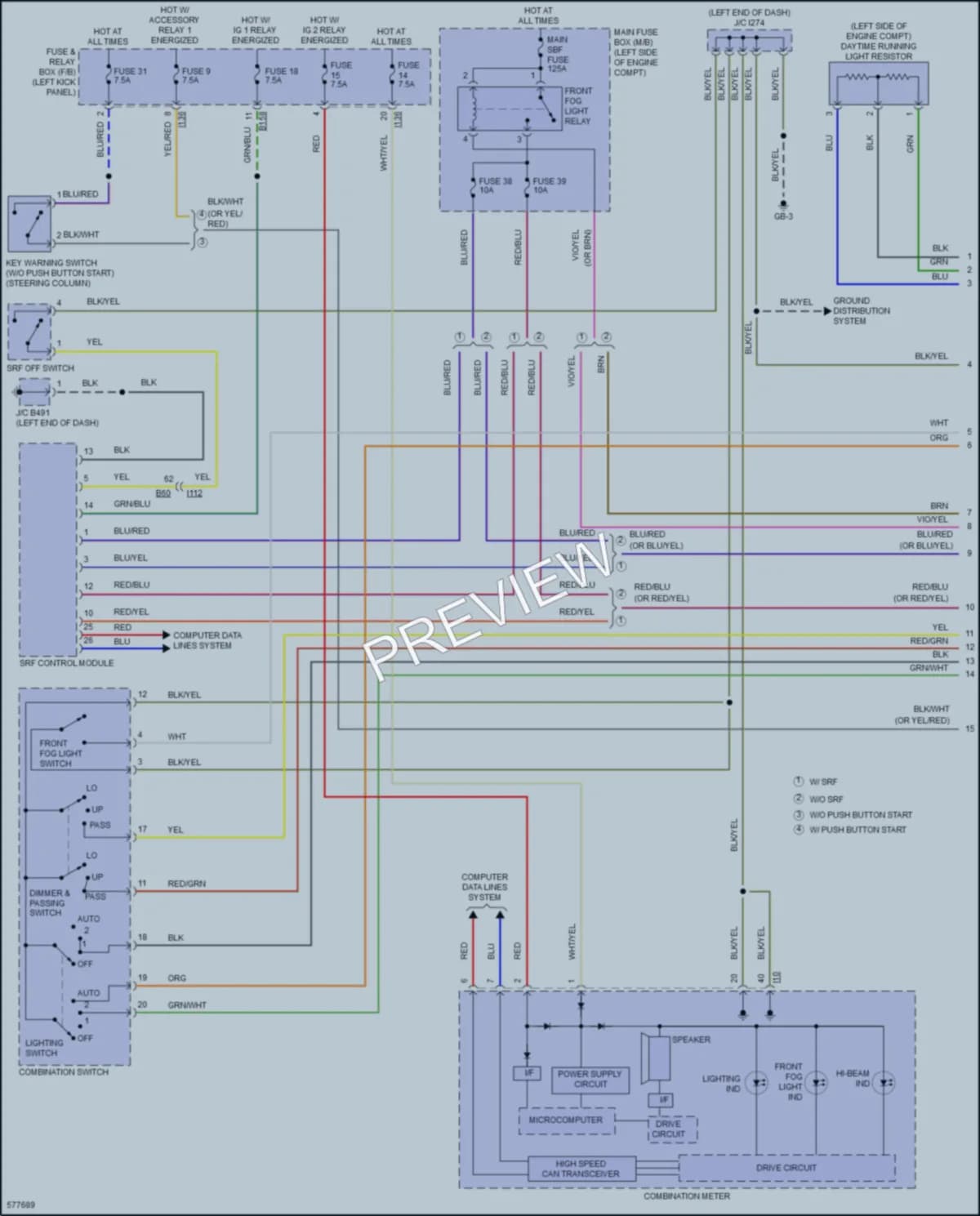 2017 Subaru Legacy Headlights wiring diagram preview
