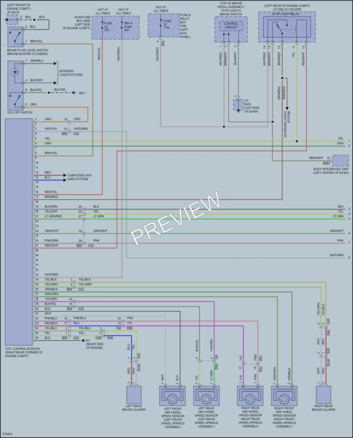 2017 Subaru Outback Anti Lock Brakes wiring diagram preview