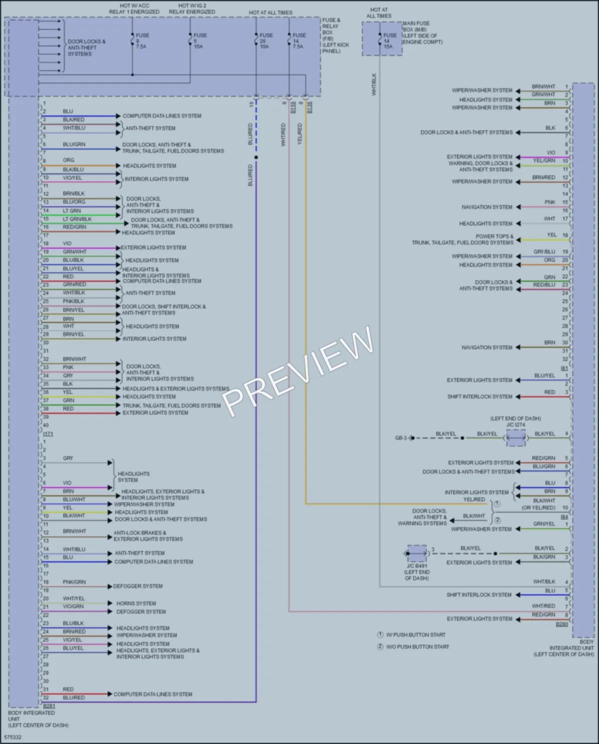 2017 Subaru Outback Body Control Modules wiring diagram preview