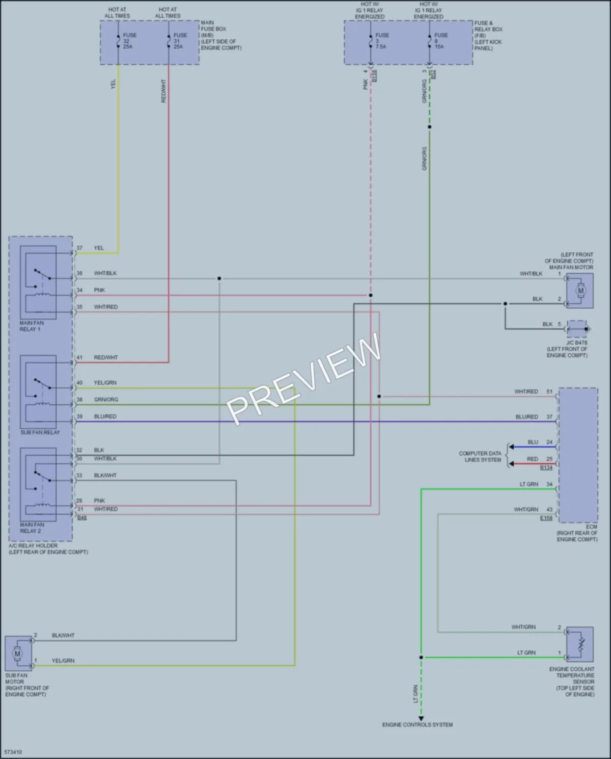 2017 Subaru Outback Cooling Fan wiring diagram preview