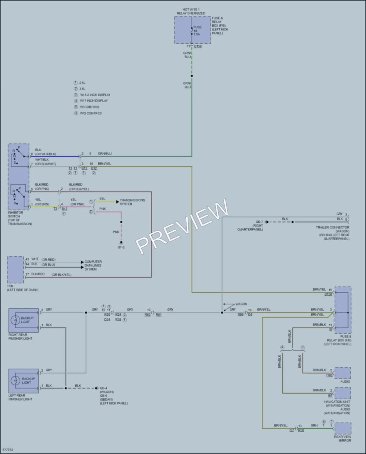2017 Subaru Outback Exterior Lights wiring diagram preview