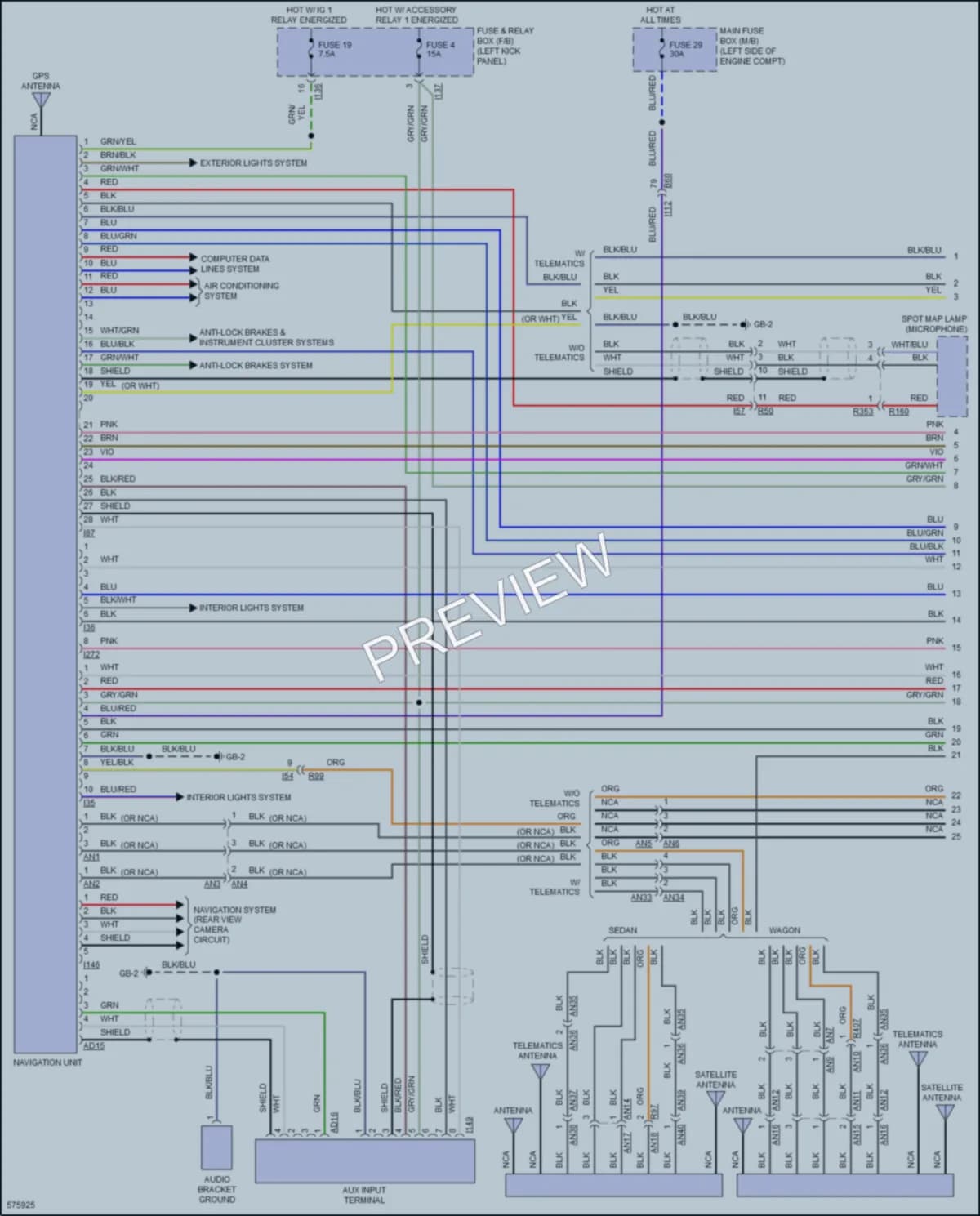 2017 Subaru Outback Radio wiring diagram preview