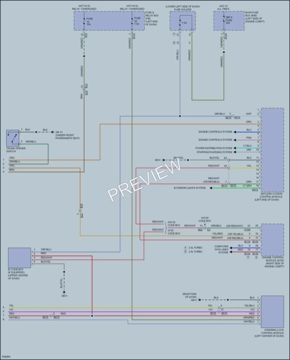 2017 Subaru WRX Anti Theft wiring diagram preview
