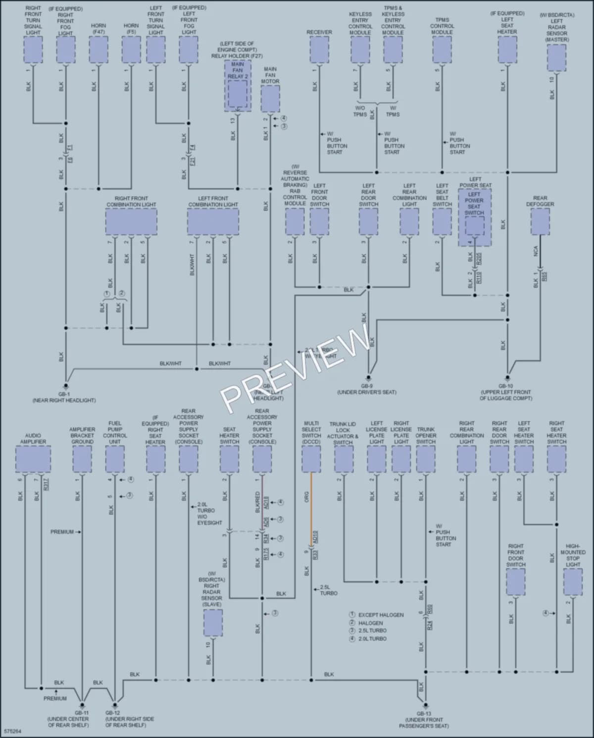 2017 Subaru WRX Ground Distribution wiring diagram preview