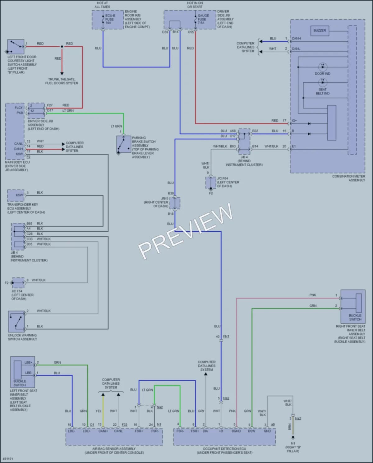 2017 Toyota 4Runner Warning Systems wiring diagram preview
