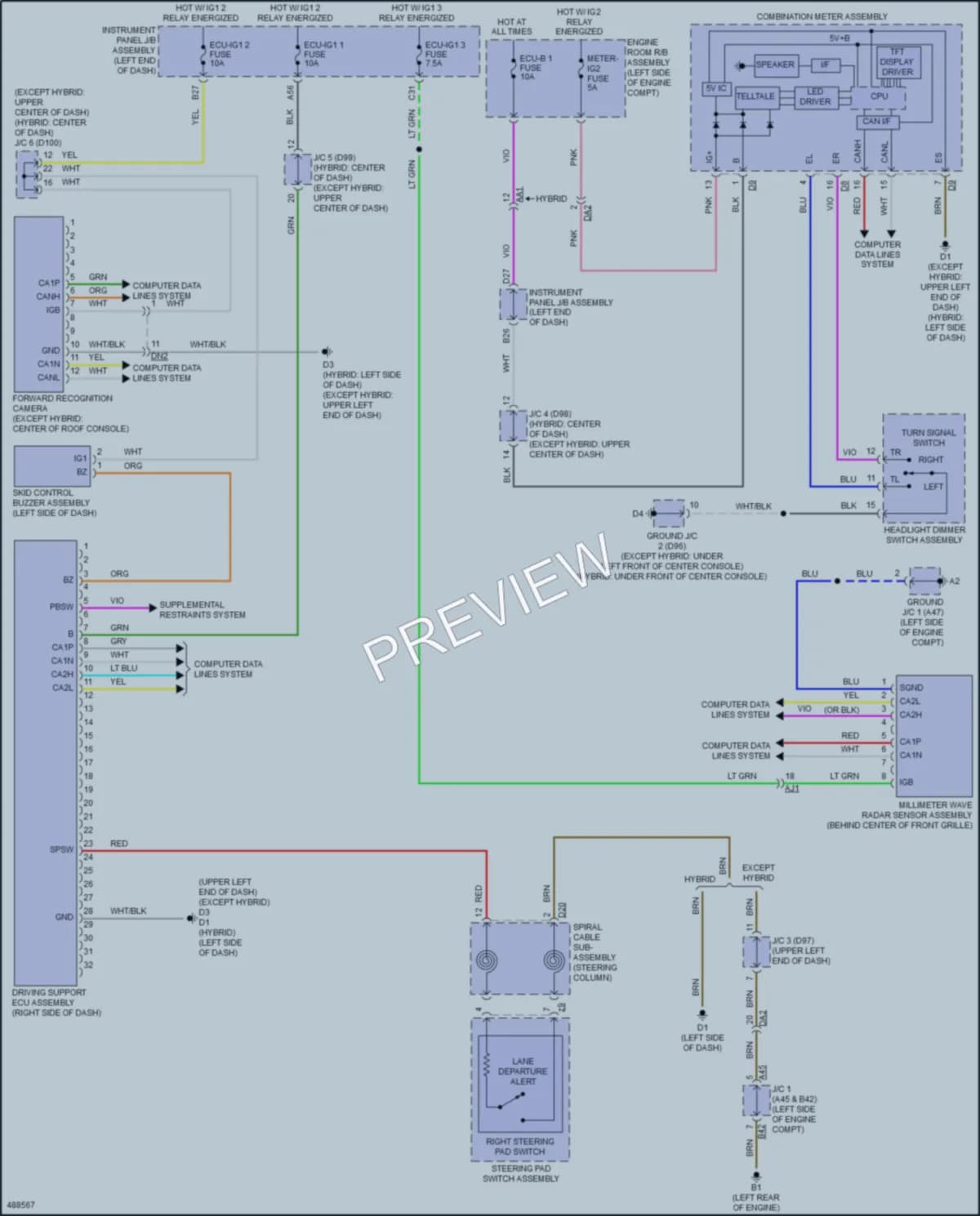 2017 Toyota Avalon Navigation wiring diagram preview