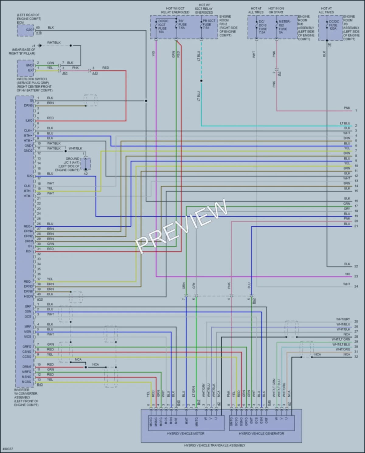 2017 Toyota Avalon Transmission wiring diagram preview