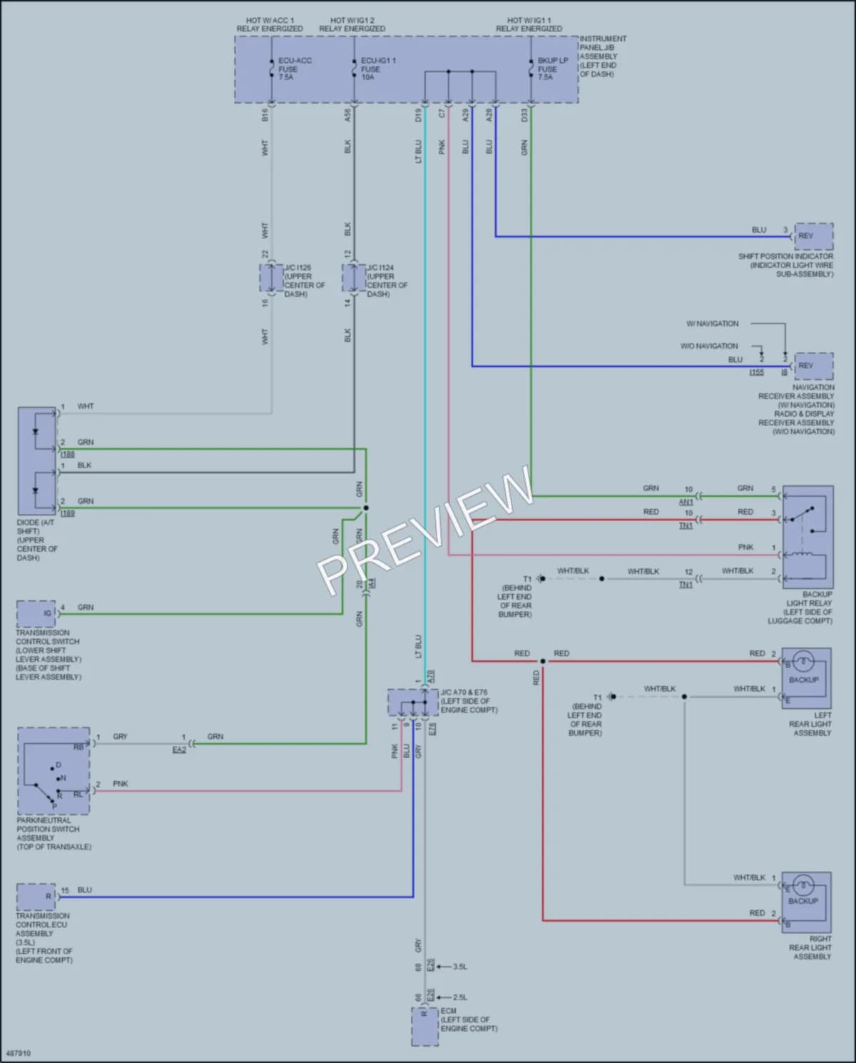 2017 Toyota Camry Exterior Lights wiring diagram preview