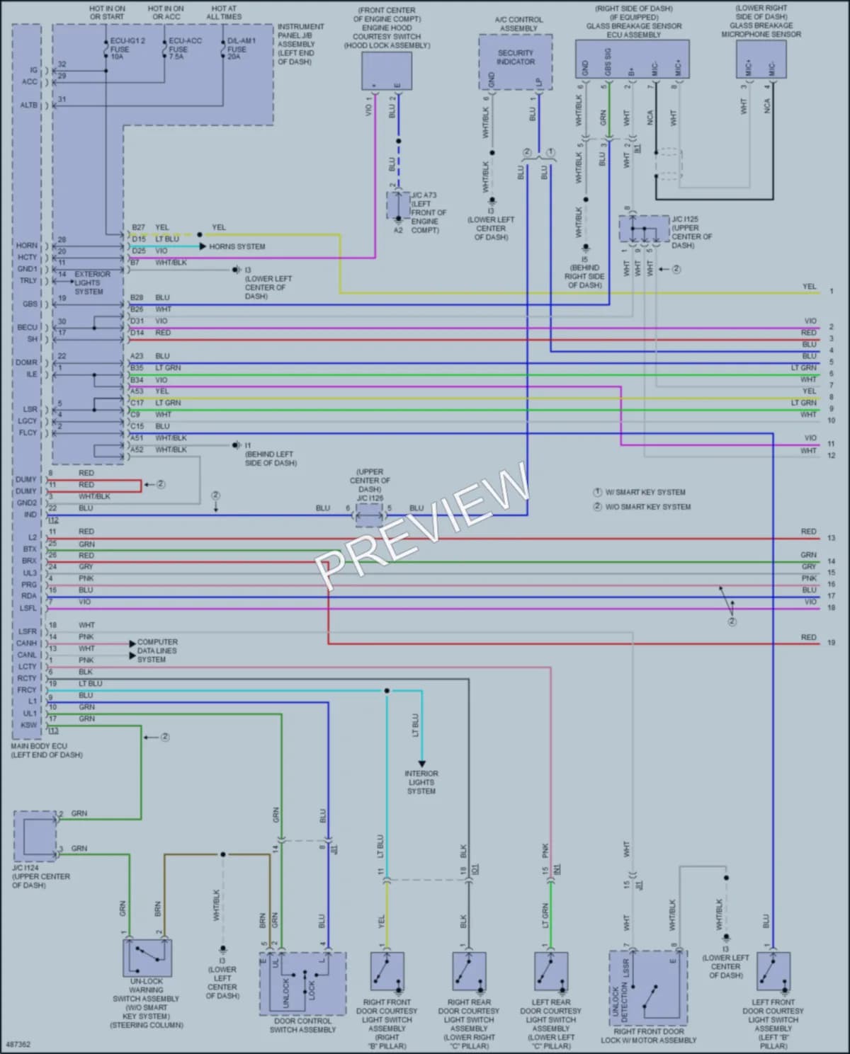 2017 Toyota CamryHybrid Anti Theft wiring diagram preview